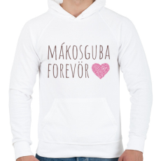 PRINTFASHION Mákosguba Forevör világos háttérre - Férfi kapucnis pulóver - Fehér