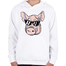 PRINTFASHION Malac - Gyerek kapucnis pulóver - Fehér