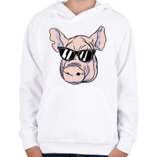 PRINTFASHION Malac - Gyerek kapucnis pulóver - Fehér gyerek pulóver, kardigán