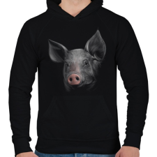 PRINTFASHION Malac portré - Férfi kapucnis pulóver - Fekete férfi pulóver, kardigán