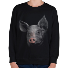 PRINTFASHION Malac portré - Gyerek pulóver - Fekete gyerek pulóver, kardigán