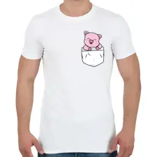PRINTFASHION Malac zsebben - Férfi póló - Fehér férfi póló