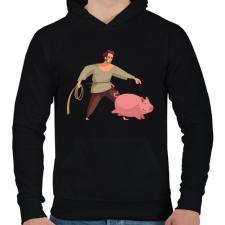 PRINTFASHION Malacfogó - Férfi kapucnis pulóver - Fekete női pulóver, kardigán