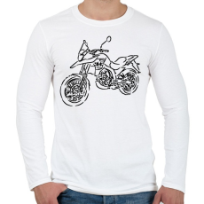 PRINTFASHION malaguti - Férfi hosszú ujjú póló - Fehér