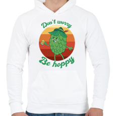 PRINTFASHION Maláta - Férfi kapucnis pulóver - Fehér