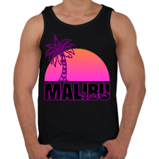 PRINTFASHION Malibu - Férfi atléta - Fekete atléta, trikó