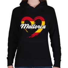 PRINTFASHION Mallorca - Női kapucnis pulóver - Fekete női pulóver, kardigán