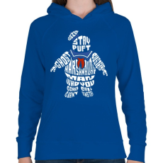 PRINTFASHION Mályvacukor ember - Női kapucnis pulóver - Királykék