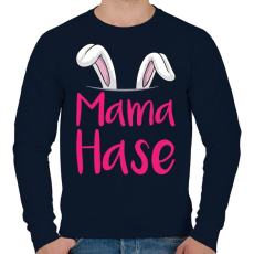 PRINTFASHION Mama Hase - Férfi pulóver - Sötétkék