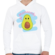 PRINTFASHION Mamacado - Férfi kapucnis pulóver - Fehér férfi pulóver, kardigán