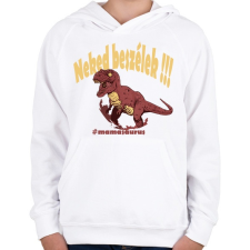 PRINTFASHION Mamasaurus - Neked beszélek - Gyerek kapucnis pulóver - Fehér gyerek pulóver, kardigán