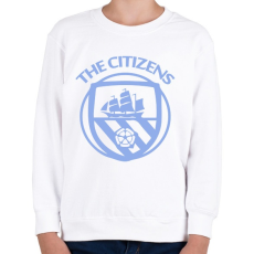 PRINTFASHION Man City - Gyerek pulóver - Fehér