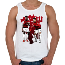 PRINTFASHION Man Utd - Pogba Lingard - Férfi atléta - Fehér atléta, trikó