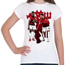 PRINTFASHION Man Utd - Pogba Lingard - Női póló - Fehér női póló