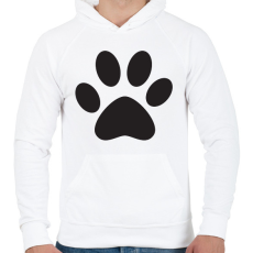 PRINTFASHION Mancs - fekete - Férfi kapucnis pulóver - Fehér