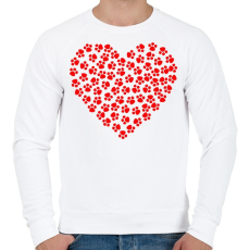 PRINTFASHION Mancs love - Férfi pulóver - Fehér