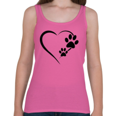 PRINTFASHION Mancs szív - Női atléta - Rózsaszín