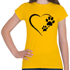 PRINTFASHION Mancs szív - Női póló - Sárga