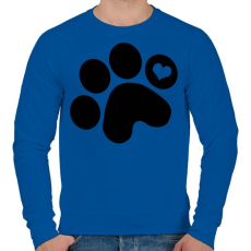 PRINTFASHION Mancsimádat  - Férfi pulóver - Királykék