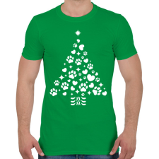 PRINTFASHION Mancsos karácsonyfa - Férfi póló - Zöld férfi póló