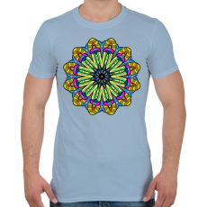 PRINTFASHION Mandala2 - Férfi póló - Világoskék