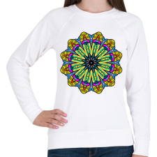 PRINTFASHION Mandala2 - Női pulóver - Fehér női pulóver, kardigán