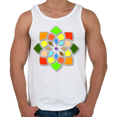 PRINTFASHION Mandala 6 - Férfi atléta - Fehér