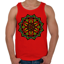 PRINTFASHION Mandala - Férfi atléta - Piros atléta, trikó