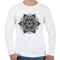 PRINTFASHION Mandala - Férfi hosszú ujjú póló - Fehér