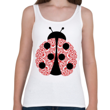 PRINTFASHION Mandala katica - Női atléta - Fehér női trikó