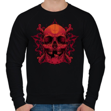 PRINTFASHION Mandala koponya - Férfi pulóver - Fekete férfi pulóver, kardigán