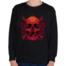 PRINTFASHION Mandala koponya - Gyerek pulóver - Fekete gyerek pulóver, kardigán