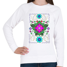PRINTFASHION Mandala minta 1. - Női pulóver - Fehér