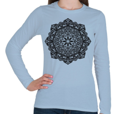 PRINTFASHION Mandala - Női hosszú ujjú póló - Világoskék