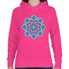 PRINTFASHION Mandala - Női kapucnis pulóver - Fukszia
