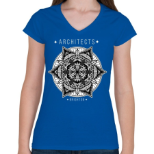 PRINTFASHION Mandala - Női V-nyakú póló - Királykék női póló