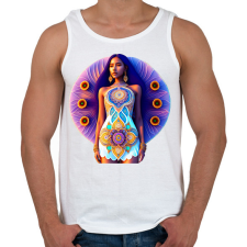 PRINTFASHION Mandala ruhás lány - Férfi atléta - Fehér atléta, trikó