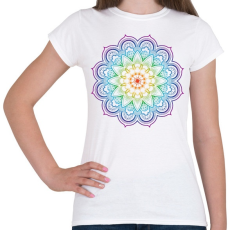 PRINTFASHION Mandala virág - Női póló - Fehér