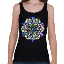 PRINTFASHION mandalas - Női atléta - Fekete női trikó