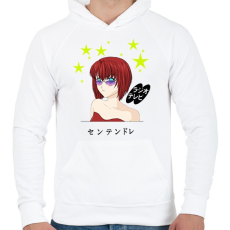 PRINTFASHION manga1 - Férfi kapucnis pulóver - Fehér