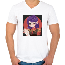 PRINTFASHION Manga/Anime karakter - Férfi V-nyakú póló - Fehér férfi póló