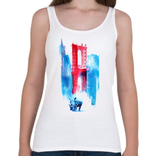 PRINTFASHION Manhattan Bridge - Női atléta - Fehér női trikó