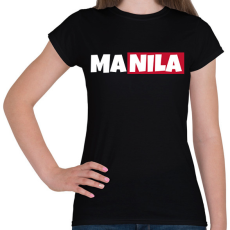 PRINTFASHION MANILA - Női póló - Fekete