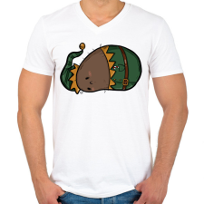 PRINTFASHION Manó krumpli - Férfi V-nyakú póló - Fehér férfi póló