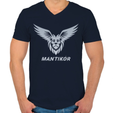 PRINTFASHION Mantikór | Boys - Férfi V-nyakú póló - Sötétkék