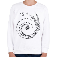 PRINTFASHION Maori kígyó - Gyerek pulóver - Fehér gyerek pulóver, kardigán