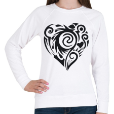 PRINTFASHION Maori szív1 - Női pulóver - Fehér női pulóver, kardigán