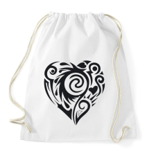 PRINTFASHION Maori szív1 - Sportzsák, Tornazsák - Fehér tornazsák