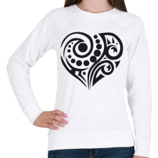 PRINTFASHION Maori szív3 - Női pulóver - Fehér női pulóver, kardigán