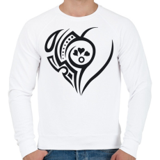 PRINTFASHION Maori szív4 - Férfi pulóver - Fehér